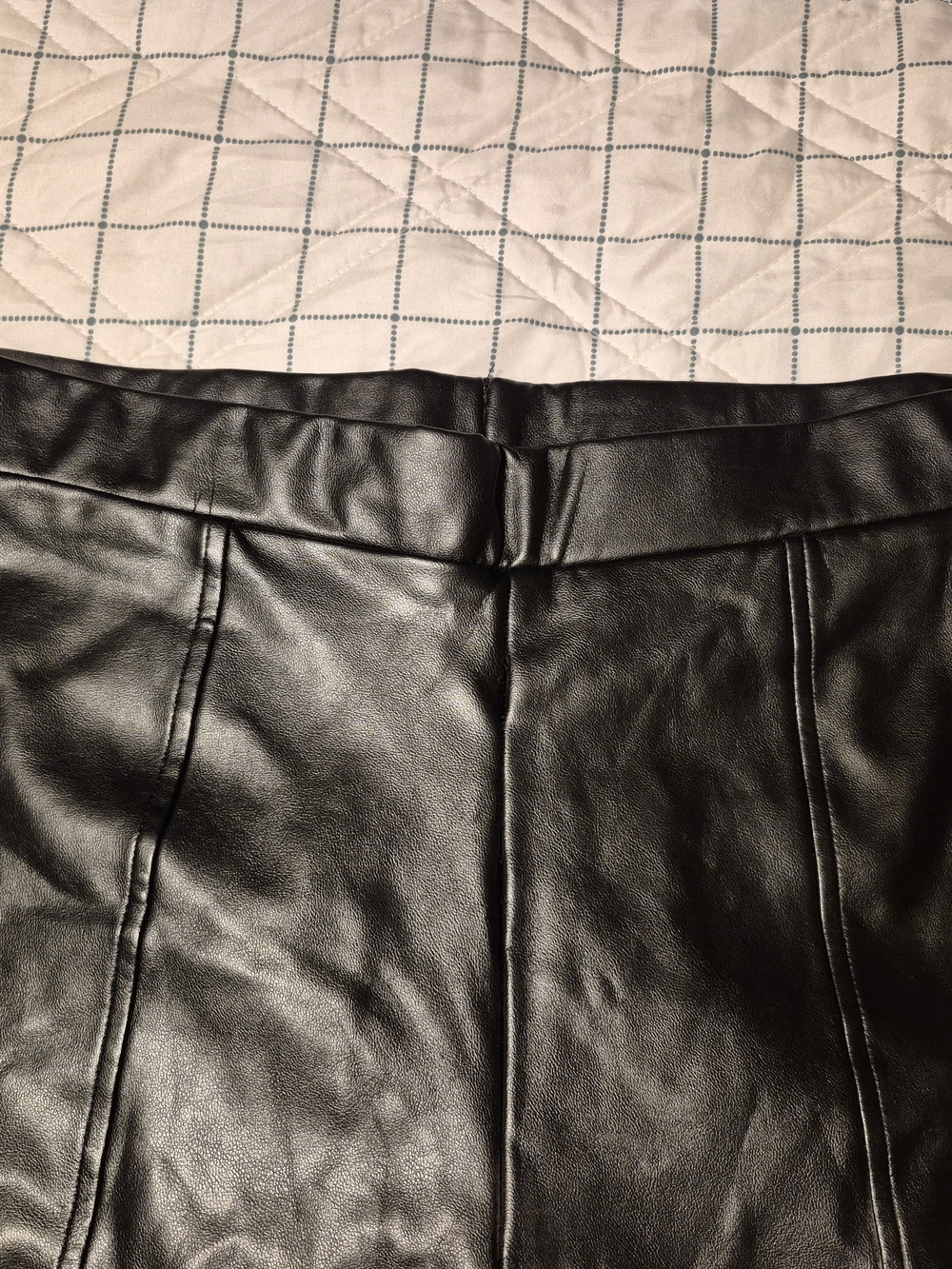 Black Faux Leather High-Waist Women’s Skirt